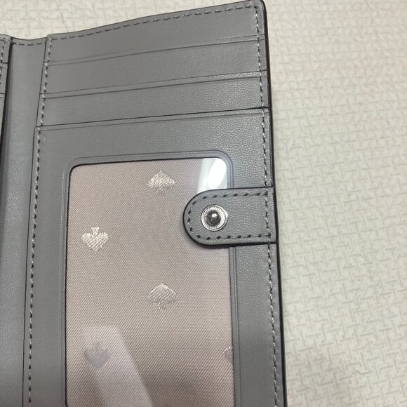 Like New Kate Spade New York Grey Leather Wallet/Card holder - Picture 9 of 11